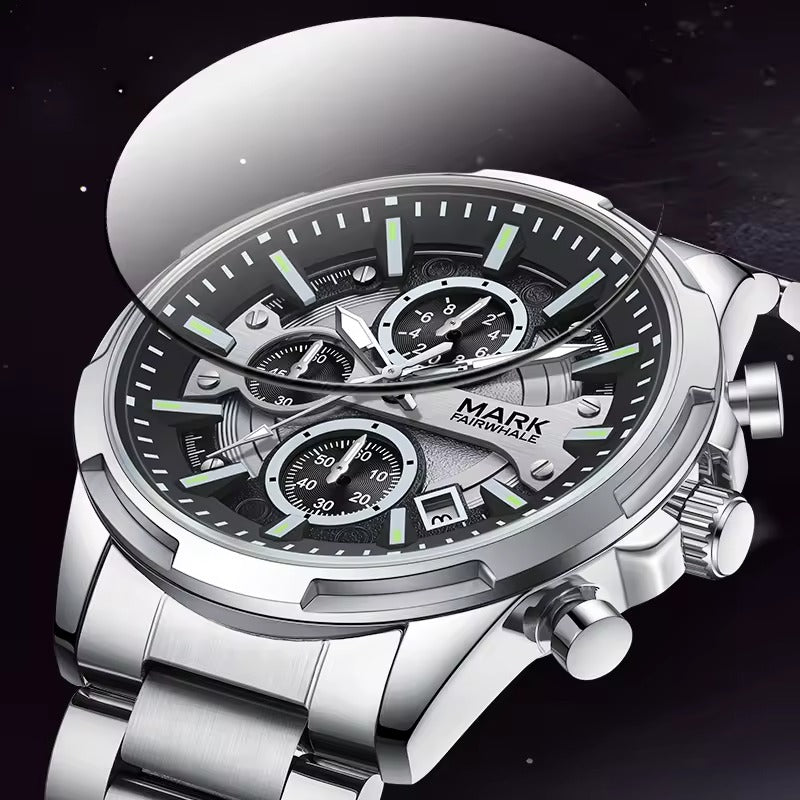 💼Executive Steel Luxury Quartz Watch | Built with Precision. Worn with Purpose🩶