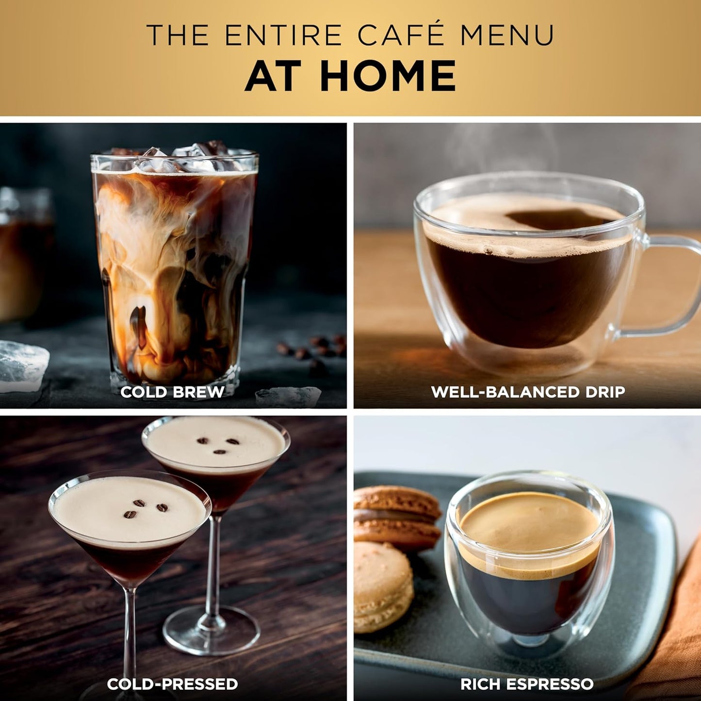 Ninja Luxe Café Premier 3-in-1 Espresso Machine, Drip Coffee, & Rapid Cold Brew