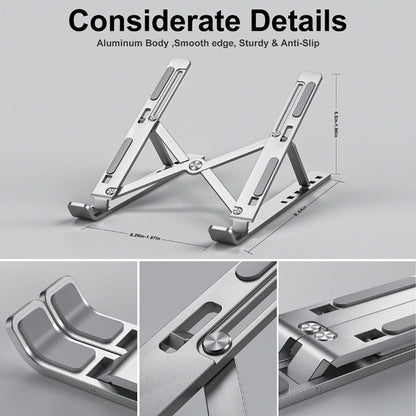 Laptop Portable Aluminium Lightweight Stand With 7 Adjustable Height Levels