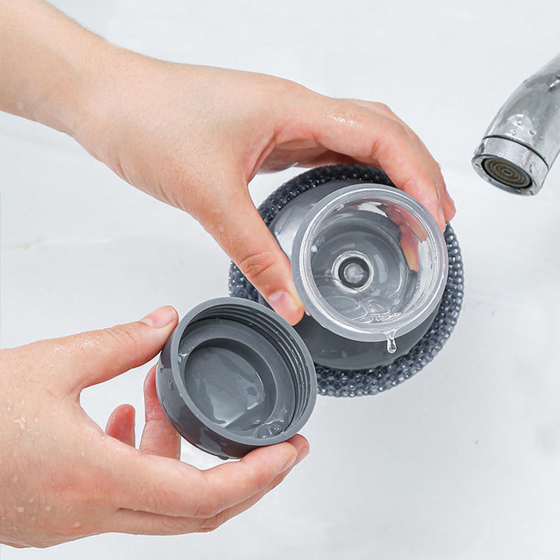 Washing Brush With Liquid Adding Pot