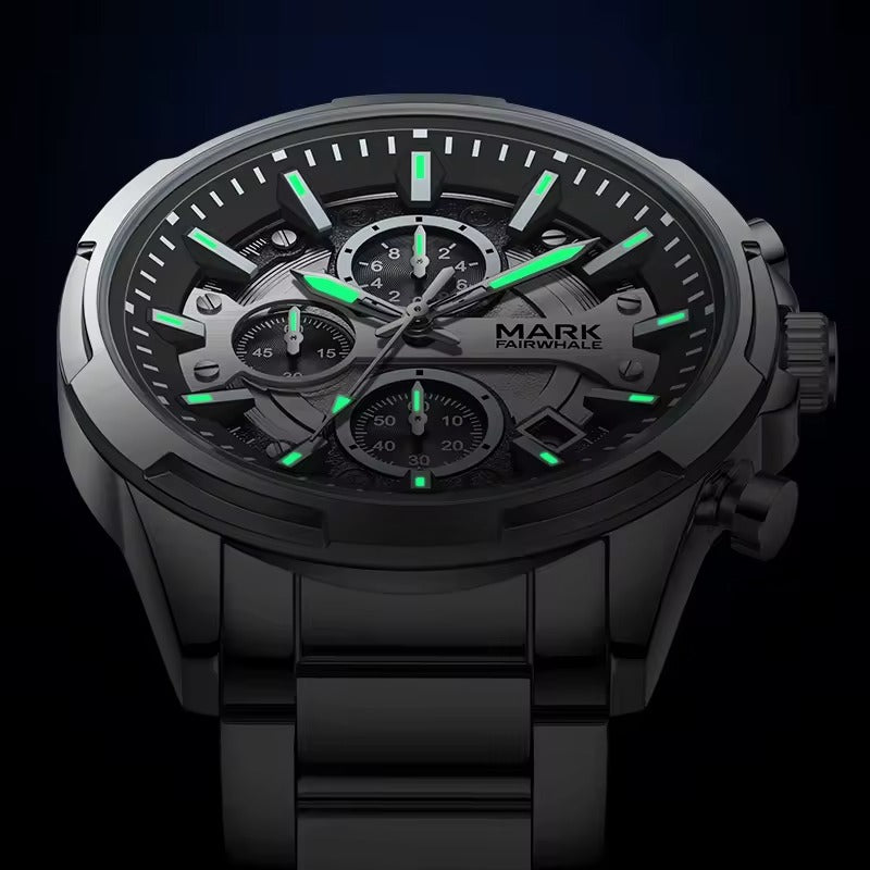 💼Executive Steel Luxury Quartz Watch | Built with Precision. Worn with Purpose🩶