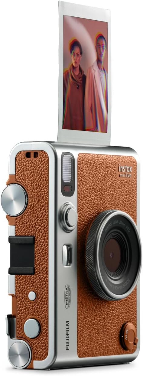 Fujifilm instax Mini Evo Hybrid Instant Camera – Brown (KSA Version)