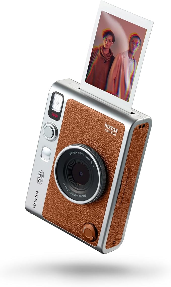 Fujifilm instax Mini Evo Hybrid Instant Camera – Brown (KSA Version)