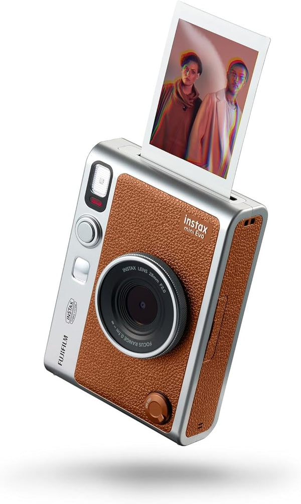 Fujifilm instax Mini Evo Hybrid Instant Camera – Brown (KSA Version)